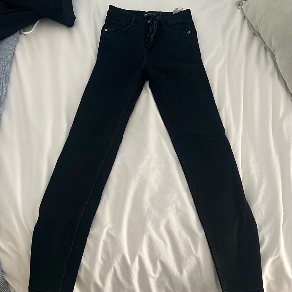 Zara high waisted straight leg jeans